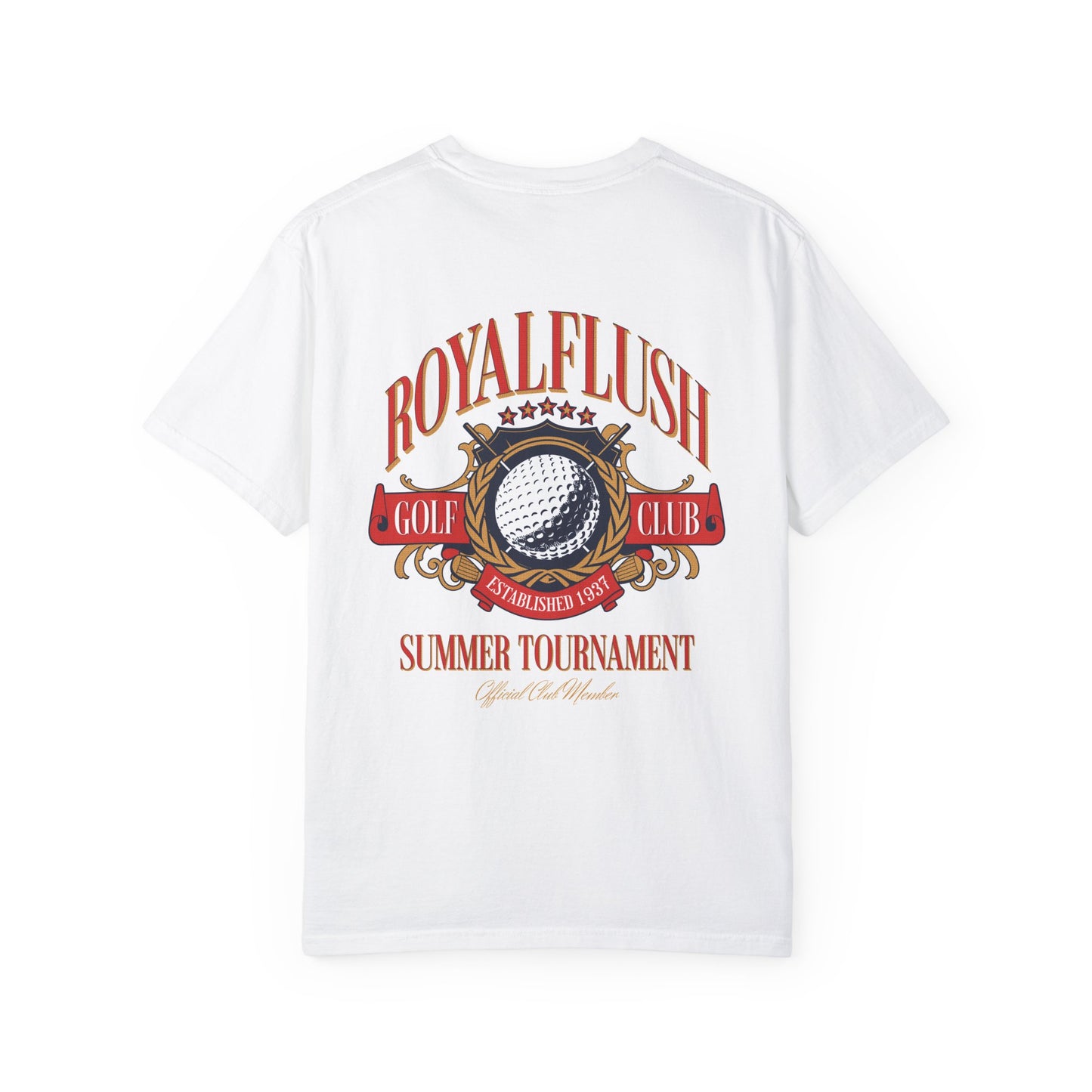 Royal Flush Golf Club Unisex Garment-Dyed T-Shirt - Summer Tournament Design